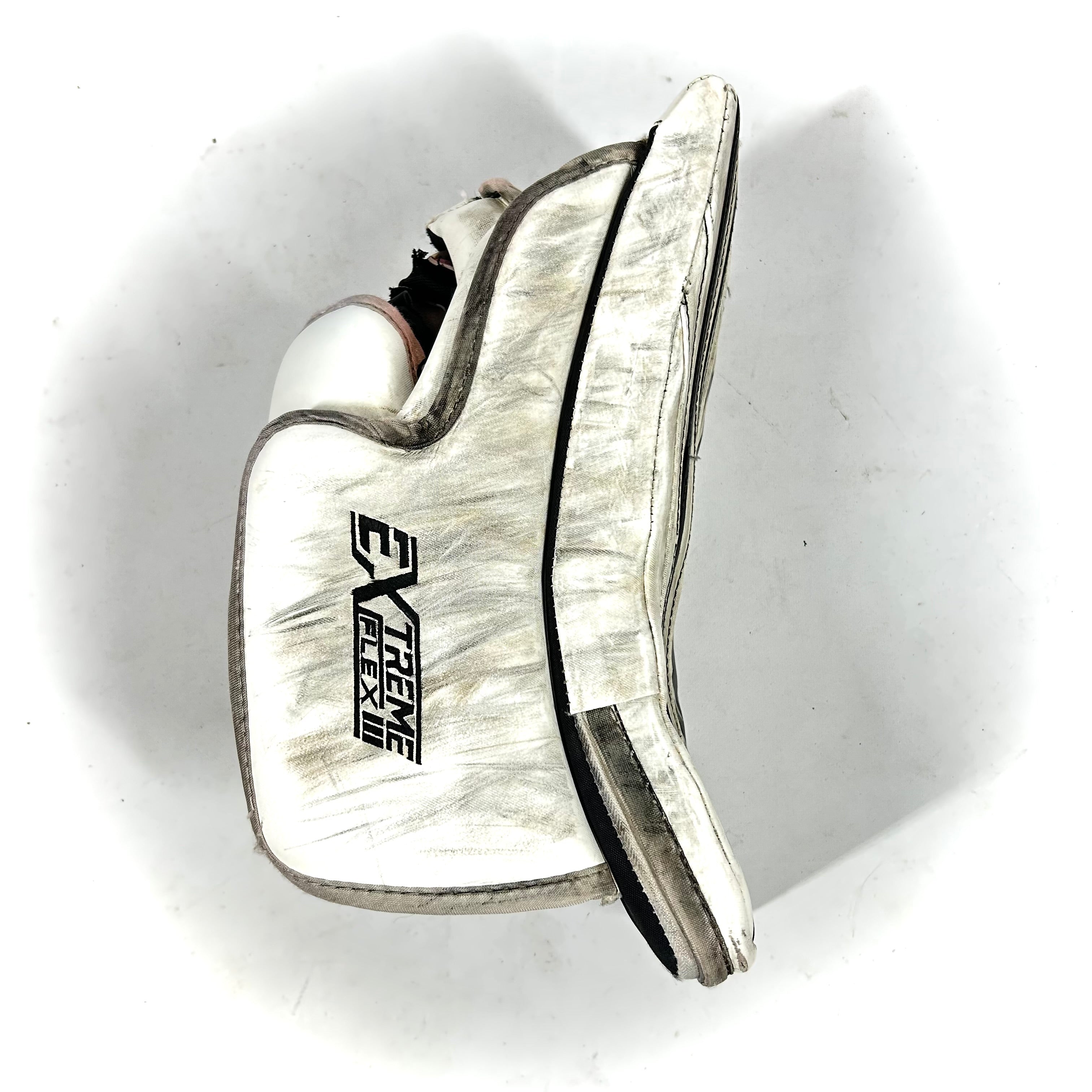 CCM Extreme Flex III - Bloqueur de gardien de but professionnel d'occasion (blanc)